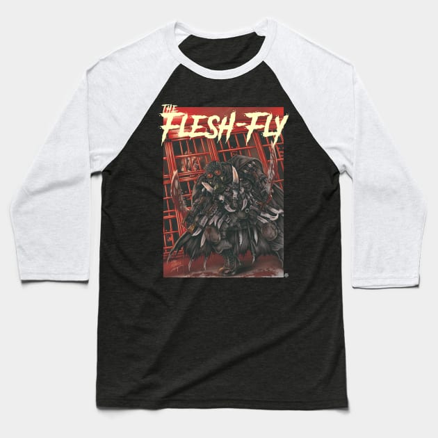 The Flesh-Fly Baseball T-Shirt by andres_abel